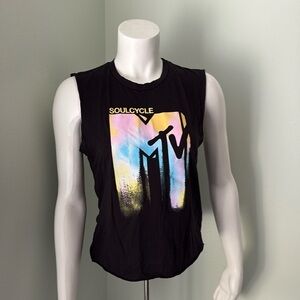Soul cycle x MTV black tank small